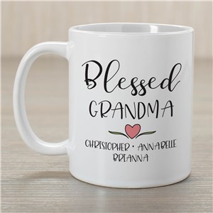 Personalized Blessed Grandma Coffee Mug