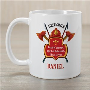 Personalized Firefighter Coffee Mug