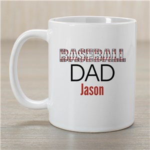 Personalized Baseball Dad Mug