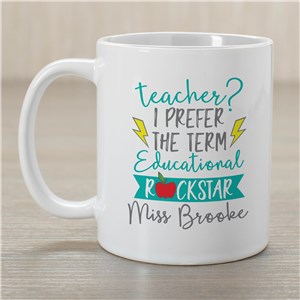 Personalized Educational Rock Star Coffee Mug