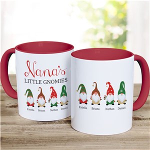 Personalized Christmas Gnomies Mug