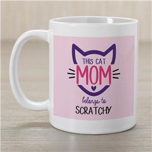 Personalized This Cat Belongs To Coffee Mug
