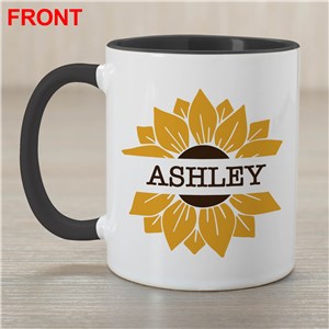 Personalized Sunflower Coffee Mug