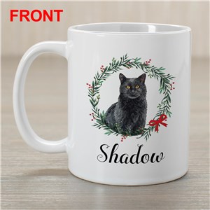 Personalized Christmas Cat Coffee Mug