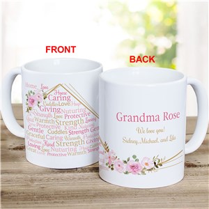 Personalized Floral Feminine Coffee Mug
