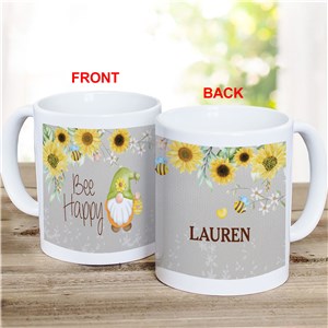 Personalized Be Happy Gnome Mug