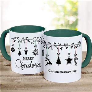 Personalized Black Ornaments Coffee Mug