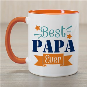 Personalized Best Ever Orange handle Coffee Mug