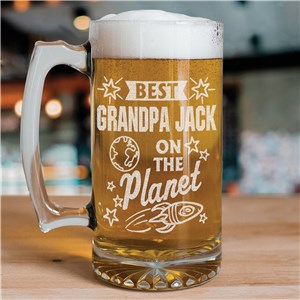 Personalized Best on the Planet Sports Glass Mug