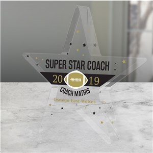 Personalized Super Star Coach Acrylic Star Keepsake
