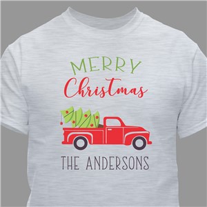 Personalized Merry Christmas Truck T-Shirt