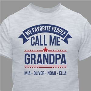 Personalized My Favorite People Call Me Grandpa T-Shirt