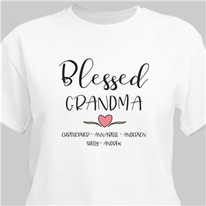 Personalized Blessed Grandma T-Shirt
