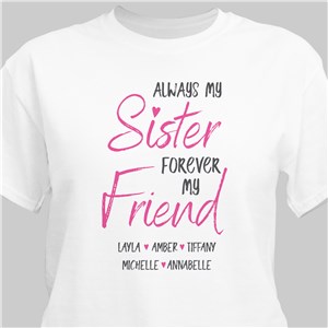 Personalized Always My Sister Forever My Friend T-Shirt