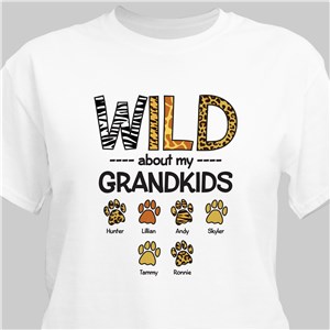 Personalized Wild About My Grandkids T-Shirt