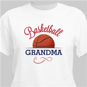 Personalized Sports Grandma White T-Shirt
