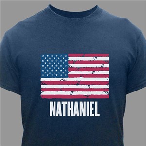 Personalized American Flag T-Shirt