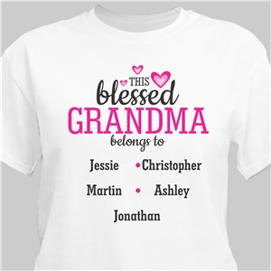Personalized Blessed Grandma T-Shirt