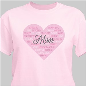 Personalized Mom Word Art T-Shirt