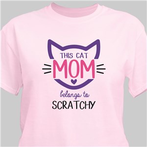 Personalized This Cat Mom Belongs To T-Shirt