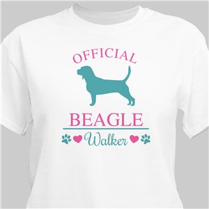 Personalized Official Breed Dog Walker T-Shirt