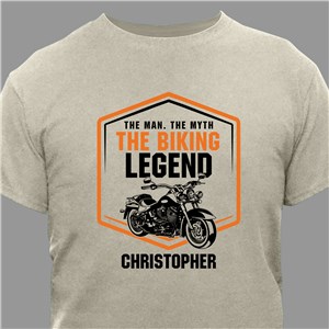 Personalized Man Myth Biking Legend T-Shirt