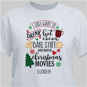 Personalized I Just Want To Christmas T-Shirt