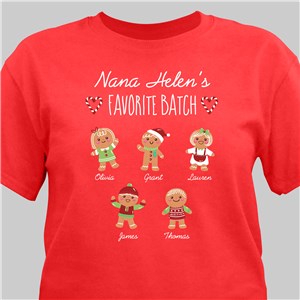 Personalized Favorite Batch with Multiple Gingerbread kids T-Shirt