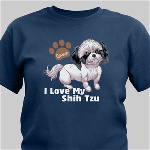 Personalized I Love My Shih Tzu T-Shirt