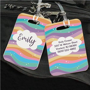 Personalized Rainbow Pattern Luggage Tag