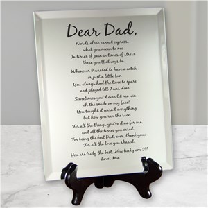 Personalized Father's Day Keepsake - Mirror Plaque
