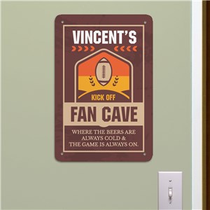 Personalized Fan Cave Metal Wall Sign 
