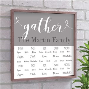 Personalized Gather Wood Pallet Sign