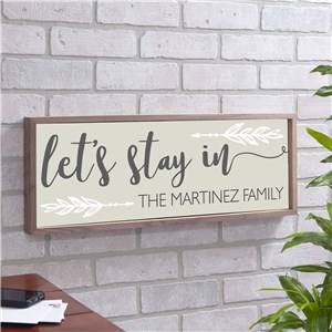 Personalized Lets Stay In Wall Decor