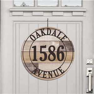 Personalized Wood Address House Sign
