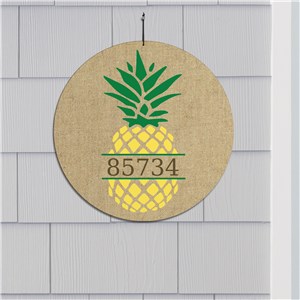Personalized Pineapple Address Sign