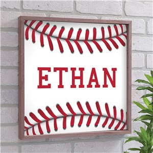 Personalized Baseball Framed Wall Sign