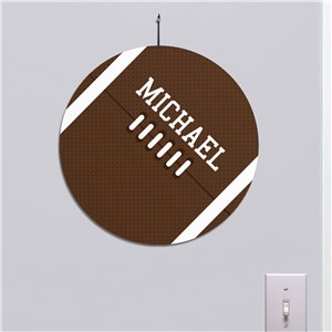 Personalized Football Round Wall Sign