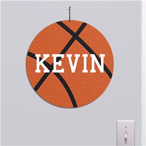 Personalized Basketball Round Wall Sign