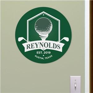 Personalized Golf With Banner Round Sign