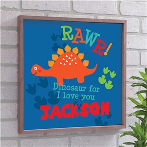 Personalized Rawr Dinosaur Wall Decor