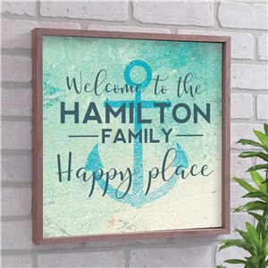 Personalized Welcome Happy Place 10x10 Pallet Sign