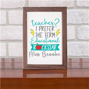 Personalized Educational Rock Star Table Top Sign