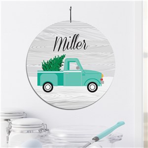 Holiday Truck Round Sign