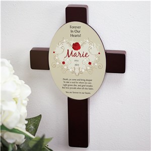 Forever In Our Hearts Keepsake Wall Cross Sympathy Gift