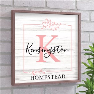 Personalized Grey Wood Homestead 16x16 Pallet