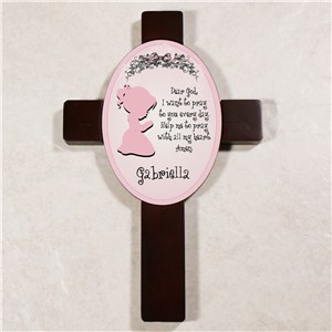 Girl's Bedroom Personalized Prayer Cross
