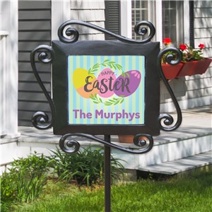 Personalized Easter Eggs Garden Stake