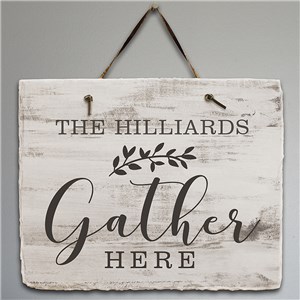 Personalized Gather Slate Plaque