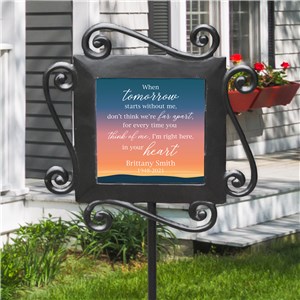 Personalized I'm Right Here In Your Heart Sunset Garden Stake